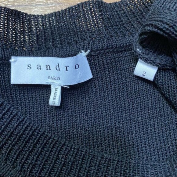 Sandro World-Lovers Intarsia Sweater Size 2 - Picture 8 of 11